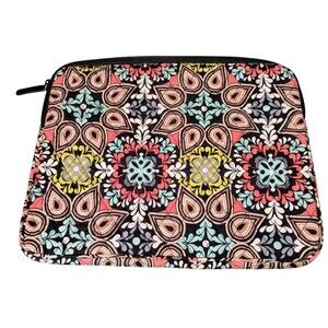 Vera Bradley Tablet Laptop 14in Sleeve Holder Sierra Stream Quilted Zip EUC